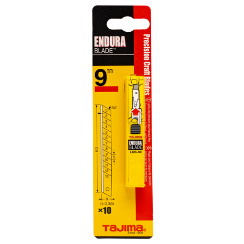 TAJIMA Лезвия 9 мм, обламывающиеся, 10 шт. в футляре LB30CD