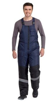 Костюм зимний "Андезит" полукомбинезон (т.синий/черный)