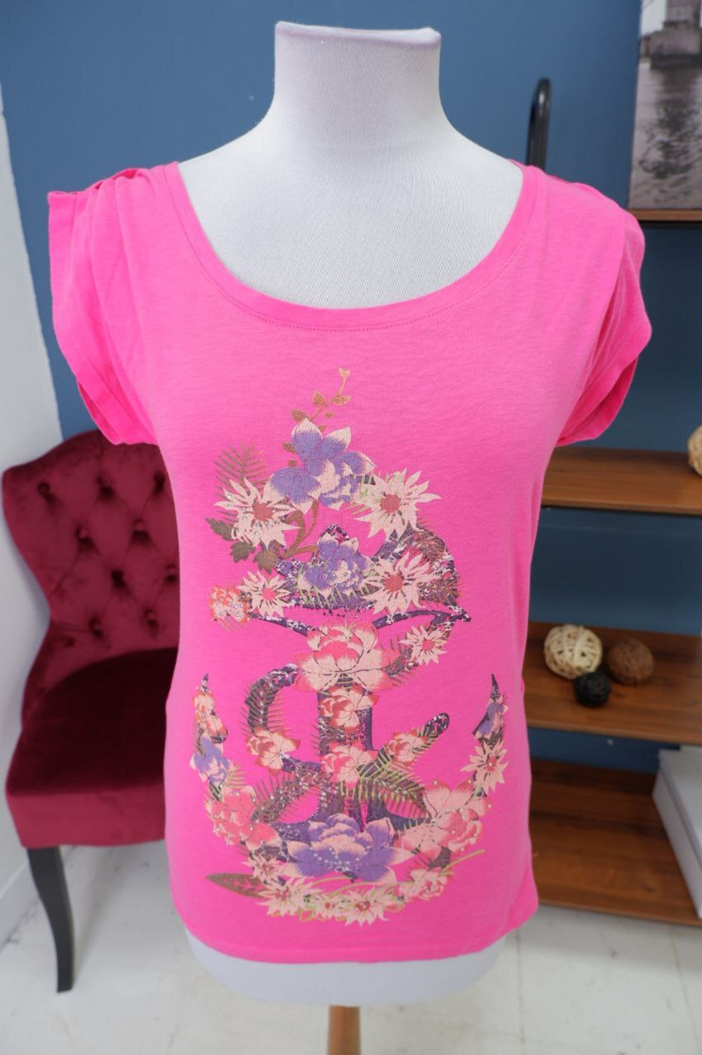 Футболка Collezione с принтом 44 размер