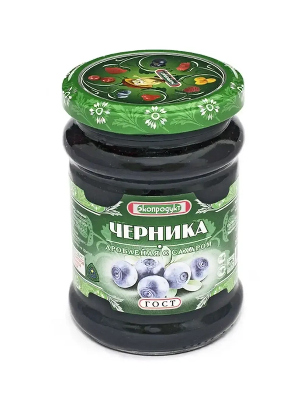 Брусника и Черника дробленная с сахаром ст/б 320 гр