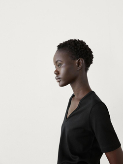 Massimo Dutti Футболка из 100% хлопка, черный