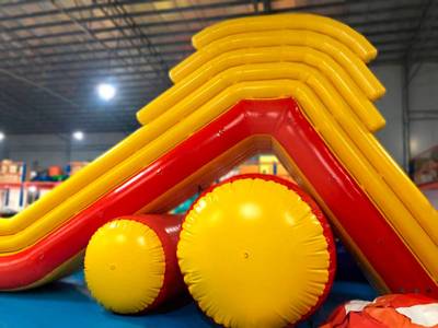 Надувная герметичная водная горка с бассейном «Лава» 12х4х5 м