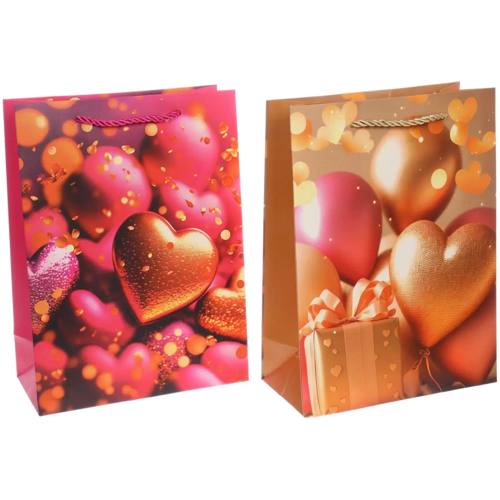 Пакет подарочный «Влюбленность» 18*24*8.5 см, микс