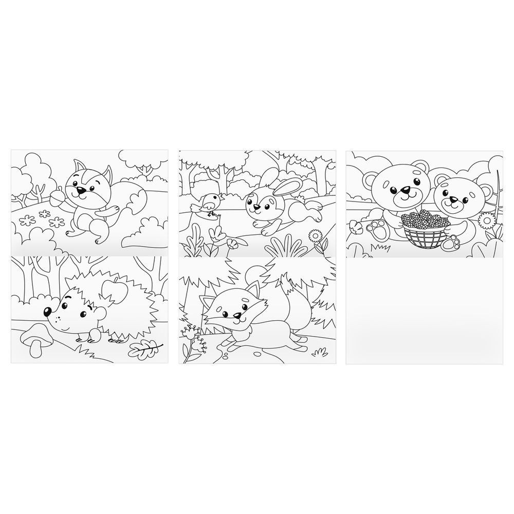 Раскраска А4 Любимые животные Три совы, в ассортименте