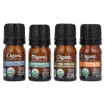 Cliganic, на 100% чистые и натуральные эфирные масла, набор для ароматерапии, 4 флакона