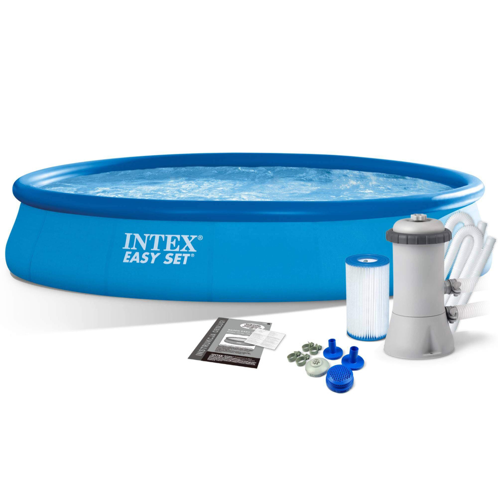 Бассейн надувной Intex Easy Set 457х84 см + фильтр-насос 2006 л/ч (28158)