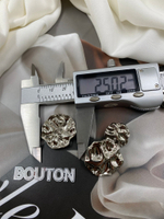 Пуговицы серебристые мятый металл