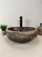 Раковина из речного камня RS-65959 46х37х15 из натурального камня