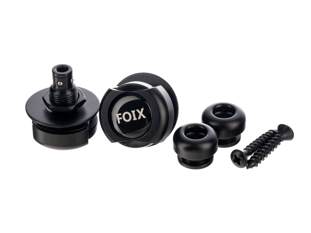Foix FSL-01BK Крепление ремня с блокировкой для гитары (стреплоки), чёрный.