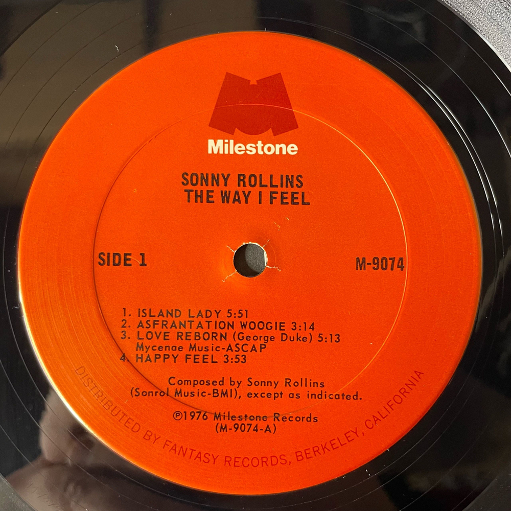 Винтажная виниловая пластинка LP Sonny Rollins The Way I Feel (США 1977) (Промо)