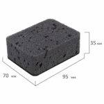 Губки для посуды BIG BLACK 95х70х35 мм комплект 10 шт. КРУПНОПОРИСТЫЙ поролон/абразив LAIMA (6 штук в упаковке)