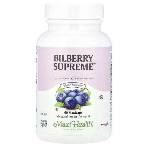 Maxi Health, черника Supreme™, 60 капсул Maxcaps