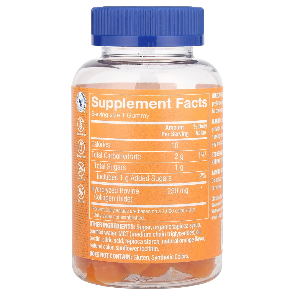 The Vitamin Shoppe, Жевательные мармеладки с коллагеном, апельсин, 60 жевательных мармеладок (250 мг в 1 жевательной мармеладке)