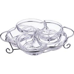 МЕНАЖНИЦА 5-ТИ СЕКЦИОННАЯ 28*23*6 СМ. НА МЕТАЛ.ПОДСТАВКЕ. КОЛЛЕКЦИЯ "MUZA" (КОР=6ШТ.)