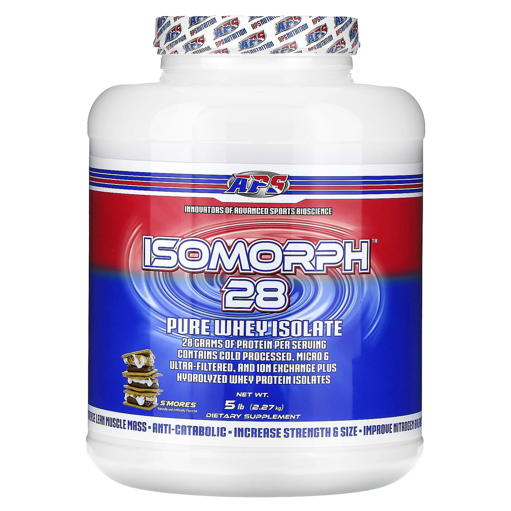 APS, Isomorph 28, чистый изолят сыворотки, S'mores, 2,27 кг (5 фунтов)
