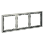 Рамка пластиковая на 3 поста, (сталь) Voltum S70 VLS100305