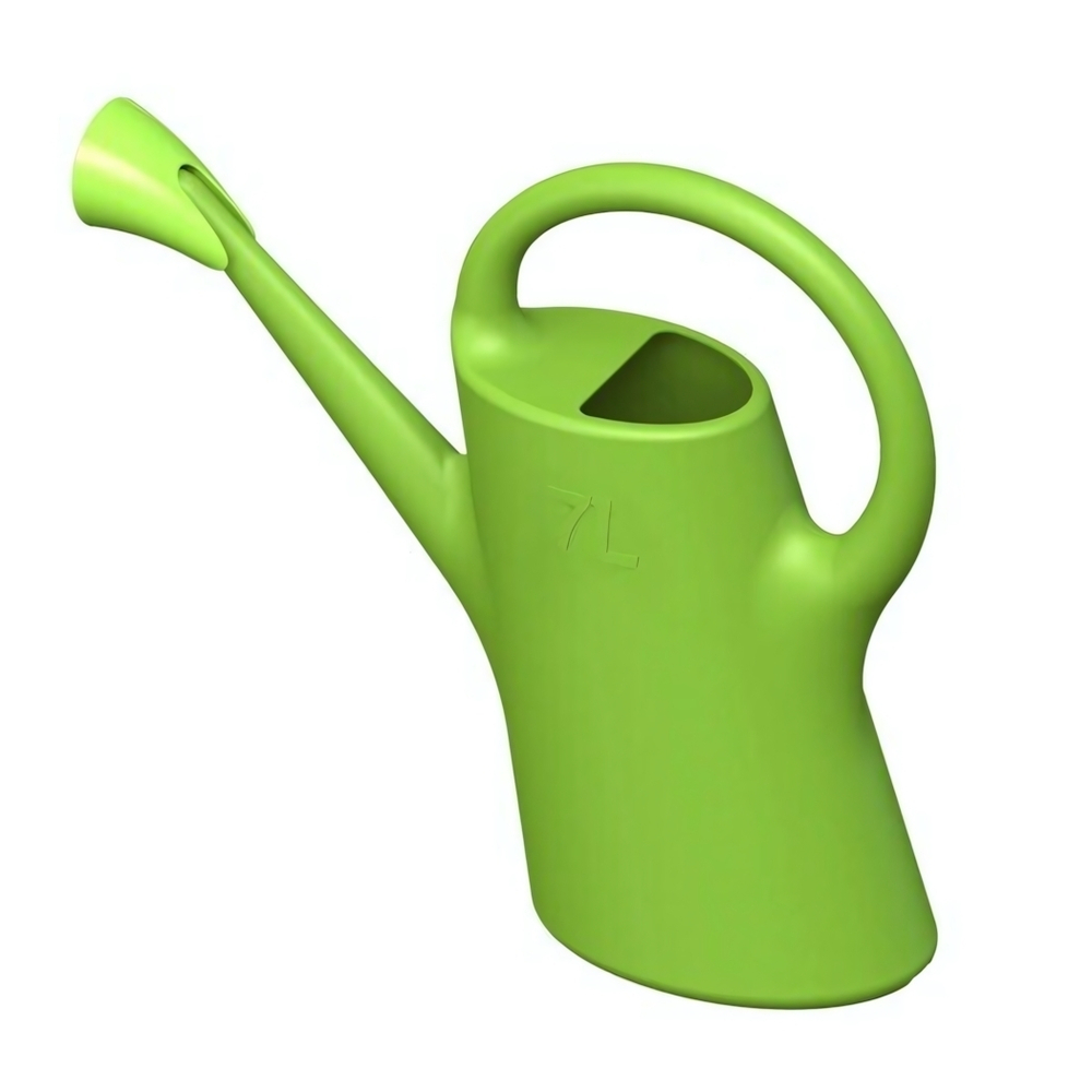 Лейка RADIVAS 7 л цвет зеленый, съемная насадка-распылитель и эргономичная ручка, специальный загиб носика, позволяет поливать подвесные растения