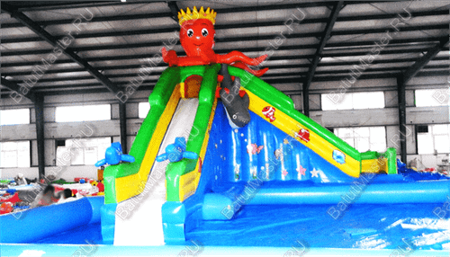 Надувной наземный аквапарк «Осьминог» 23*15*6 м на постоянном поддуве