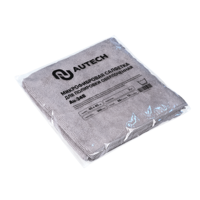 AuTech Микрофибровая салфетка 40*40 см, серая, 360 гр комплект 2 штуки