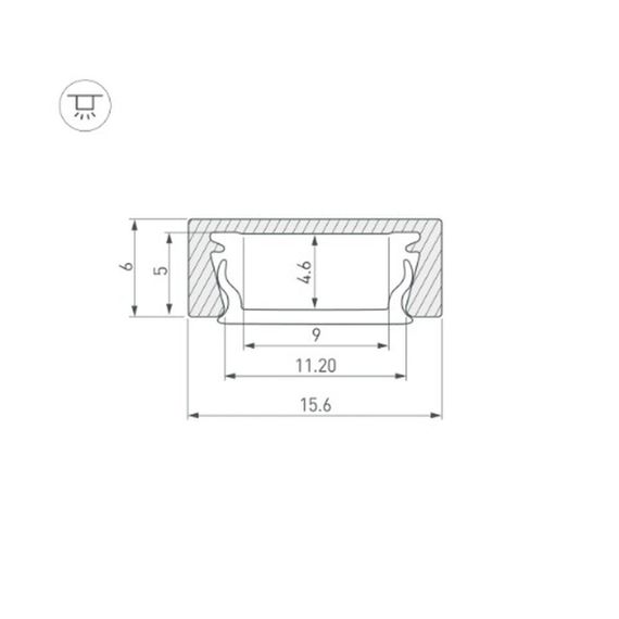 Профиль Arlight MIC-M-3000 ANOD 044542