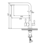 Смеситель для кухни с подключением фильтра Raglo R81.61.06, черный