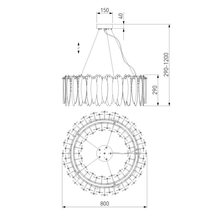 Подвесная люстра Bogates Canaria 326/10 Smart