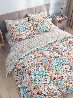 Пододеяльник Сказка "Восточная фантазия/Восточная фантазия (компаньон)" 1,5-сп 145х215 см на молнии , перкаль