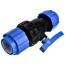 Кран шаровой ТПК-АКВА компрессионный разъемный d 25, 555220025