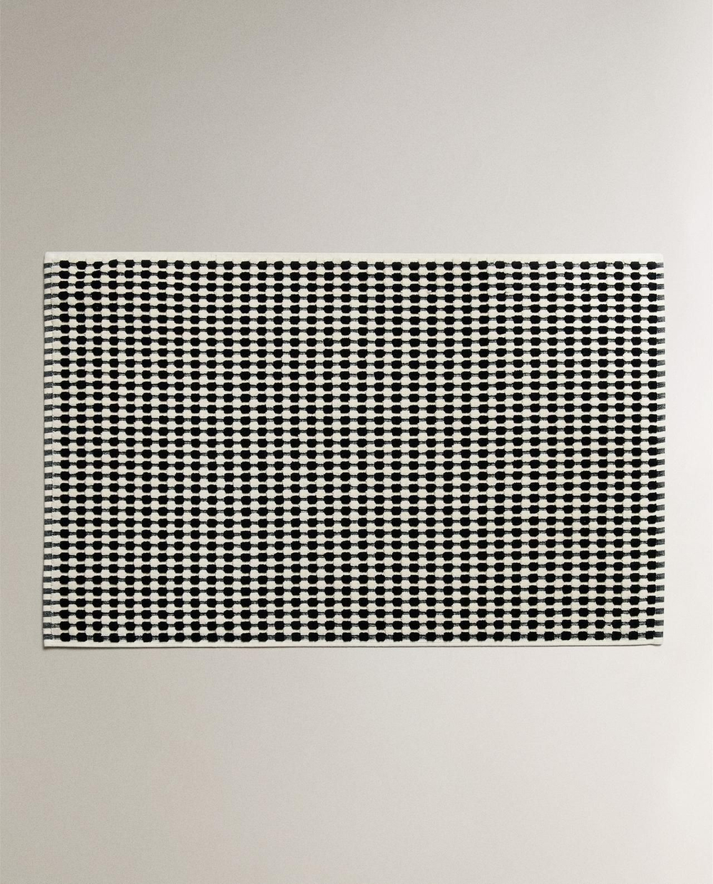 Zara Home - Текстурированный вафельный коврик для ванны, черный, 50x80 см