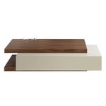 Журнальный столик 2105/HE-CT140 из орехового дерева и дымчатого МДФ