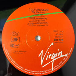 Винтажная виниловая пластинка LP Boy George Culture Club The War Song (Германия 1984) 45 RPM, Maxi-Single