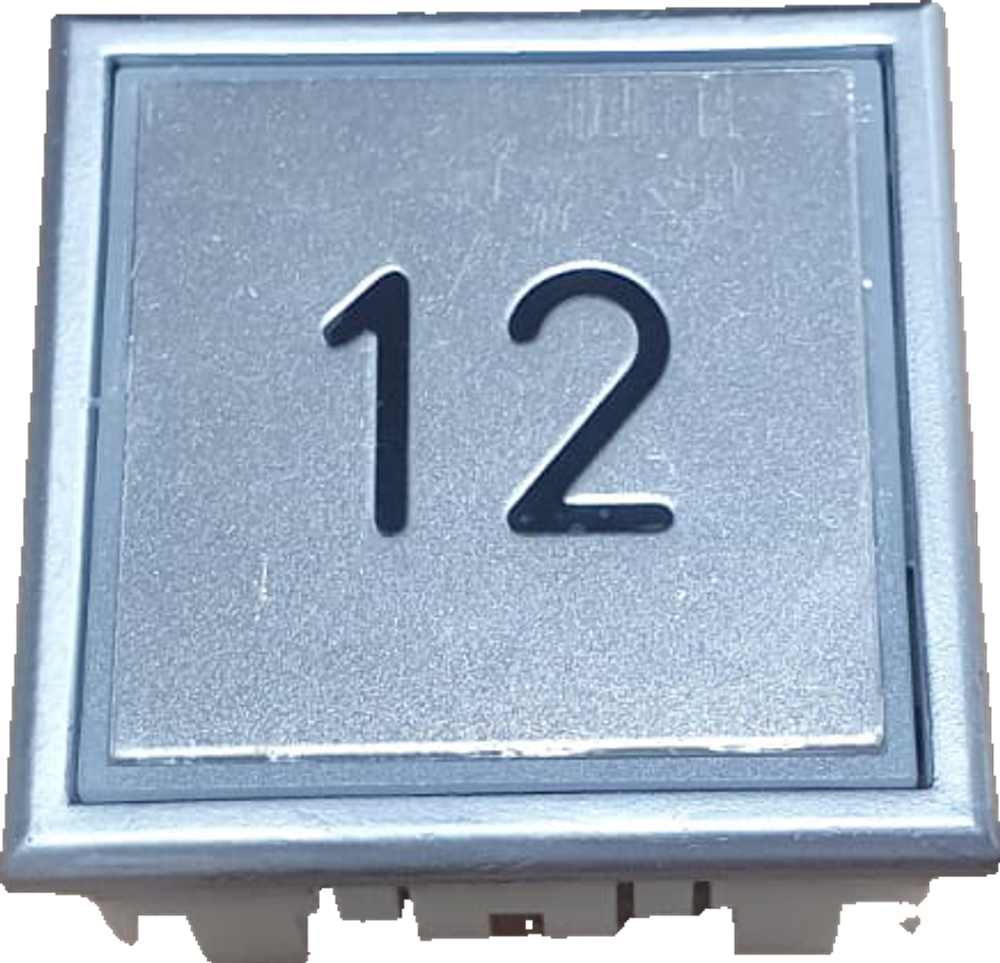 Кнопка приказа "12" KT40 STEP Thyssen Krupp (красная подсветка)