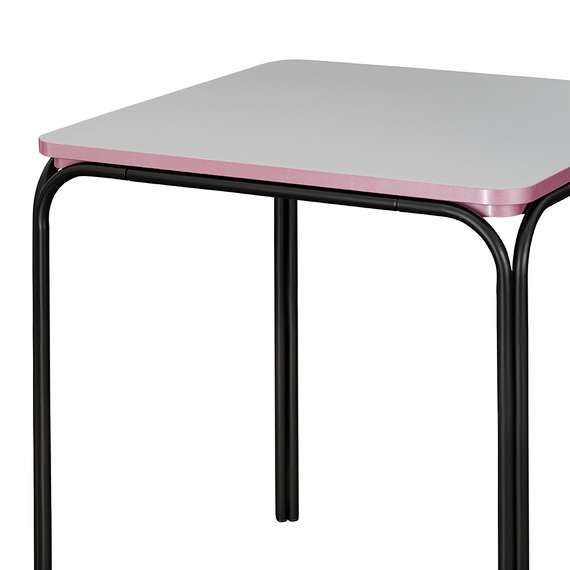 Стол обеденный Ror, 70х70 см, черный/серый/розовый