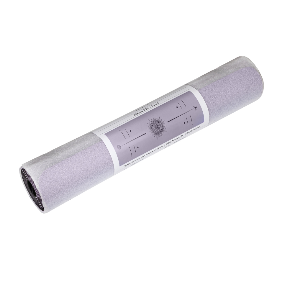 ULTRAцепкий 100% каучуковый коврик для йоги Ultra Arrows Purp 185*68*0,5 см
