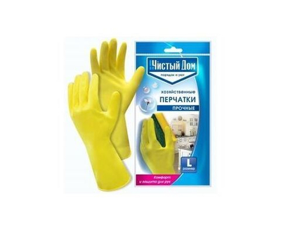 Хозяйственные перчатки Чистый Дом, размер L, 1 пара
