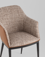 Стул обеденный Itan NC коричневый с коричневой экокожей