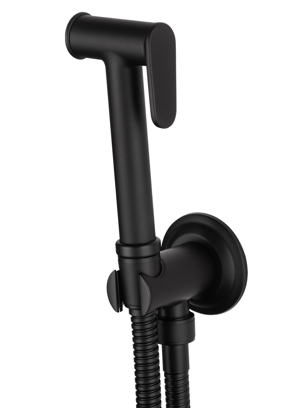 Смеситель с гигиеническим душем встраиваемый WONZON & WOGHAND STEAM, Черный матовый (WW- 88849008-MB)