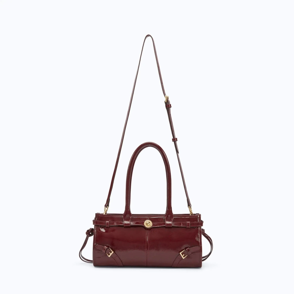 MANC КОЖАНАЯ СУМКА "BABY JANE", ЦВЕТ БУРГУНДСКОГО ВИНА