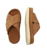 Кожаные шлепанцы w goldenstar cross UGG - коричневый(1137910)