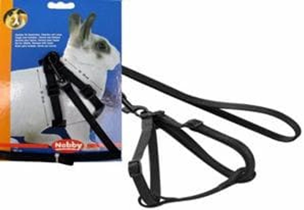 Шлейка для грызунов ЧЕРНАЯ Nobby