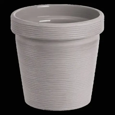 Кашпо для цветов пластиковое 2,35л d-16,5см «Терра» Серый жемчуг