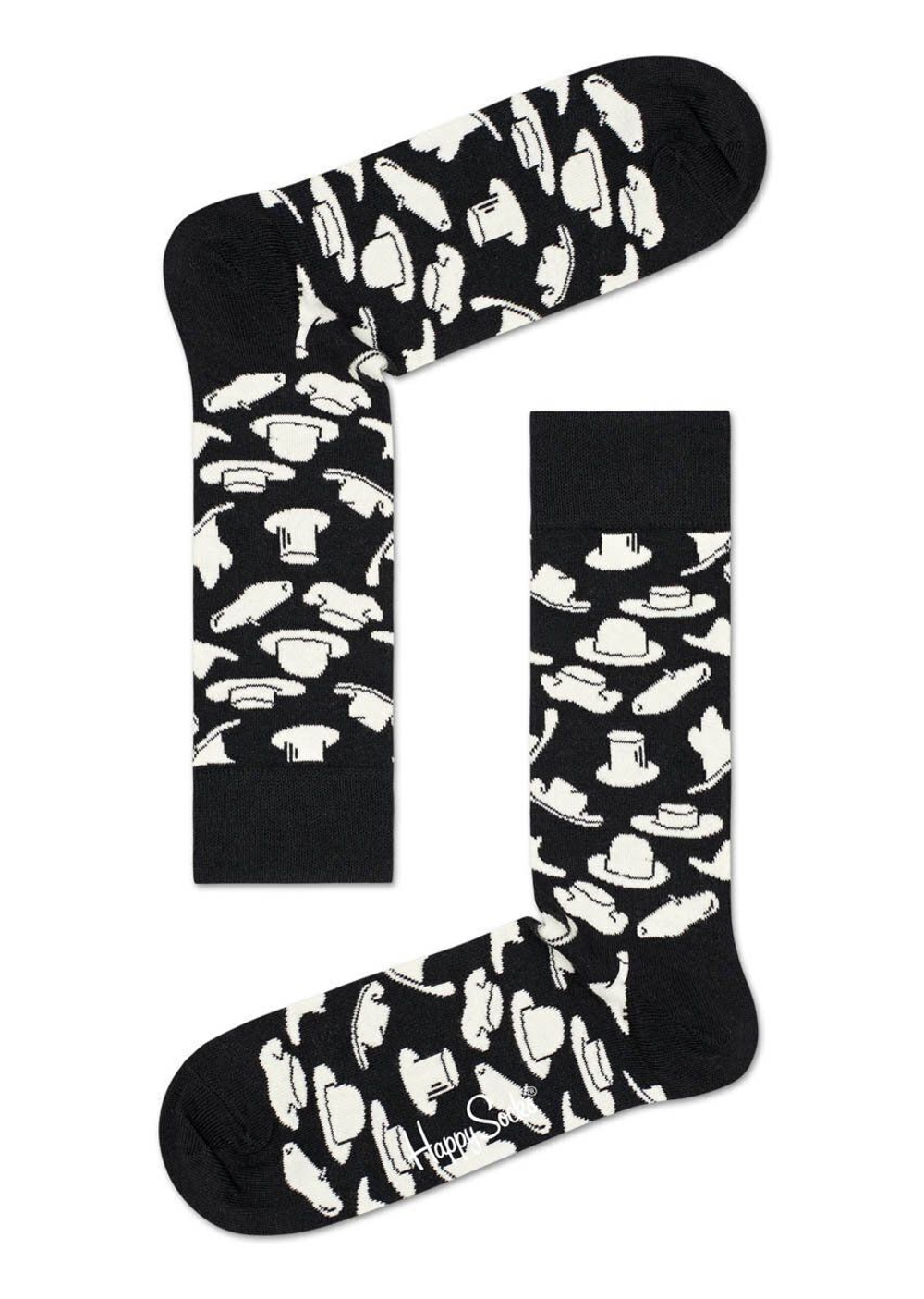 Носки унисекс Hats Sock с цветными шляпками (Размер: 29) (Цвет: черный)