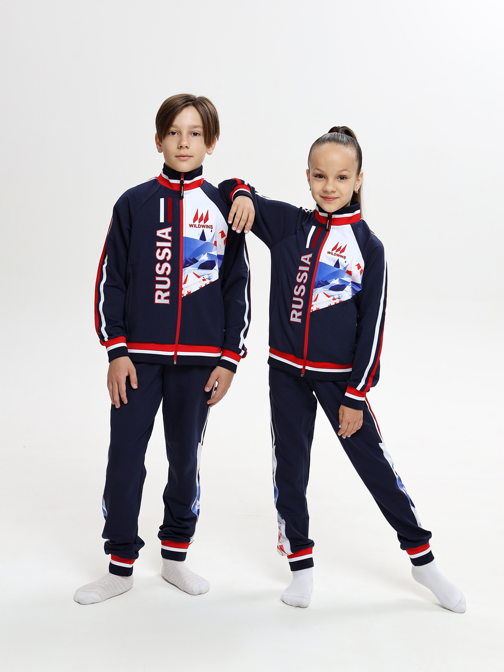 спортивный костюм для девочки и мальчика с сублимацией WILDWINS