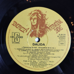 Винтажная виниловая пластинка LP Dalida Amoureuse De La Vie (France 1976)