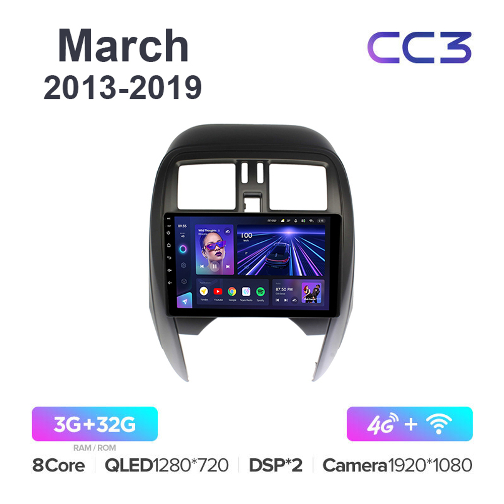 Teyes CC3 9"для Nissan March, Latio 2013-2019