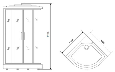 Душевая кабина Timo T-1101