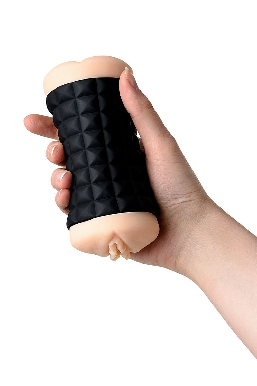 Двухсторонний мастурбатор JOS JANICE в черном цилиндре