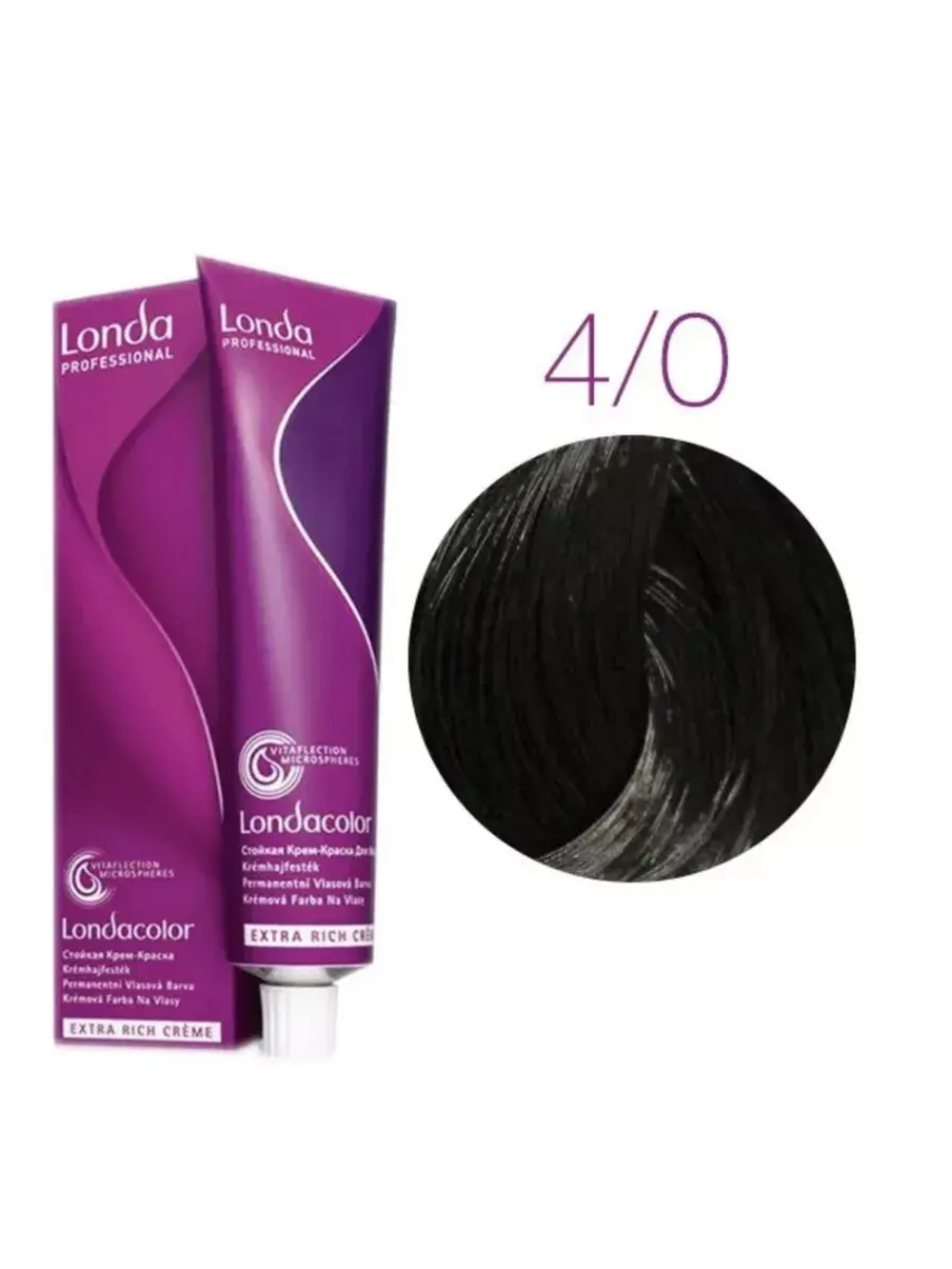 LONDA COLOR Стойкая крем-краска 4/0