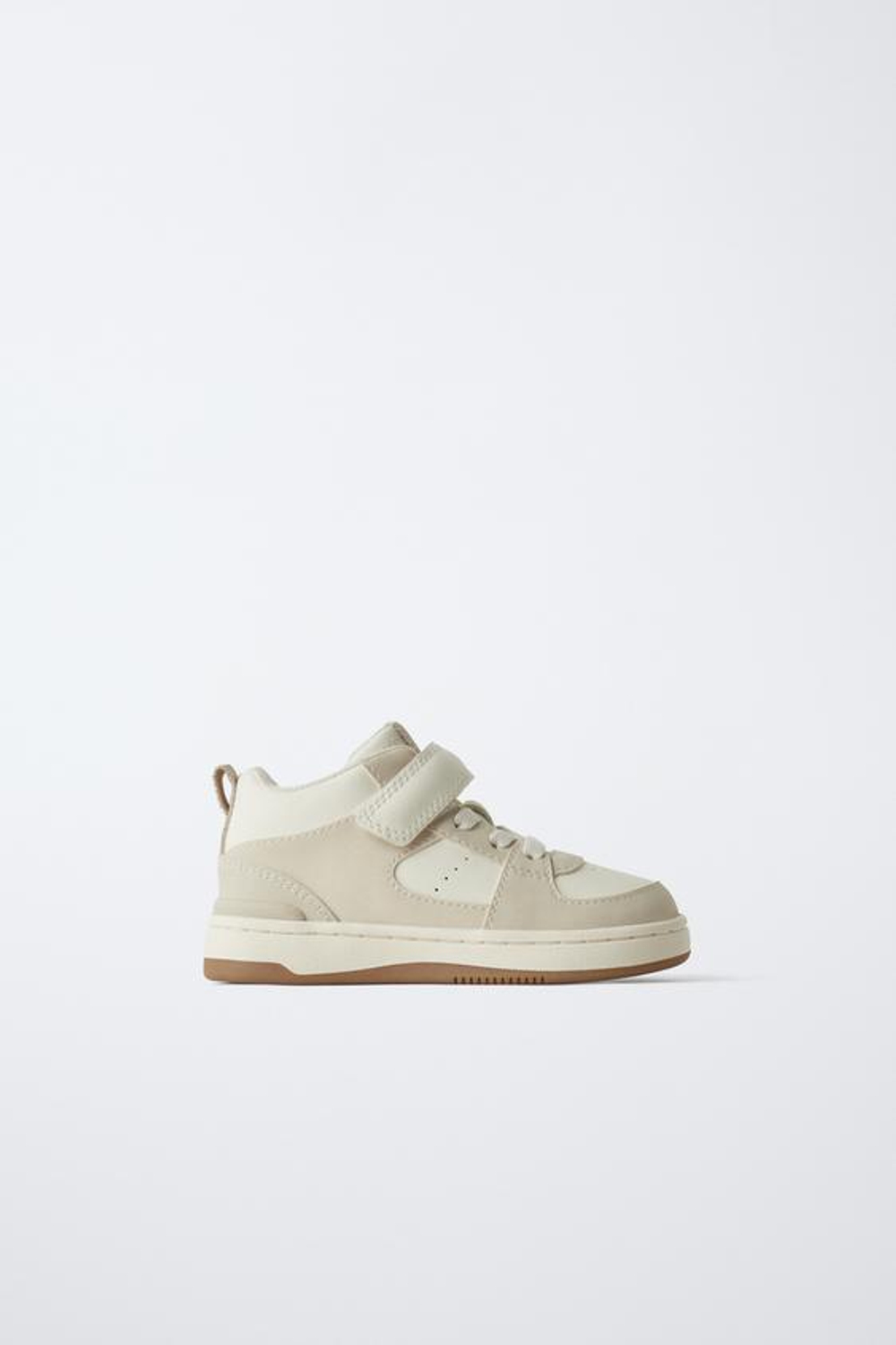 ZARA ВЫСОКИЕ КЕДЫ С РЕМЕШКОМ, БЕЛЫЙ