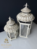 Набор из 2-х подсвечников "Антик грей" 18,5x17xH38,5 см/ 25,5x23xH51 см